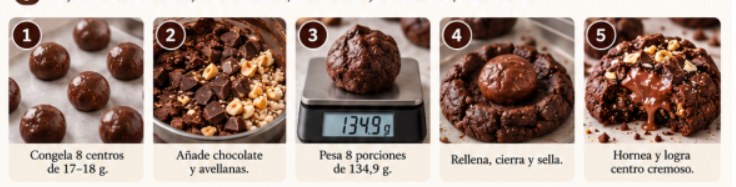 Proceso de cookie rellena
